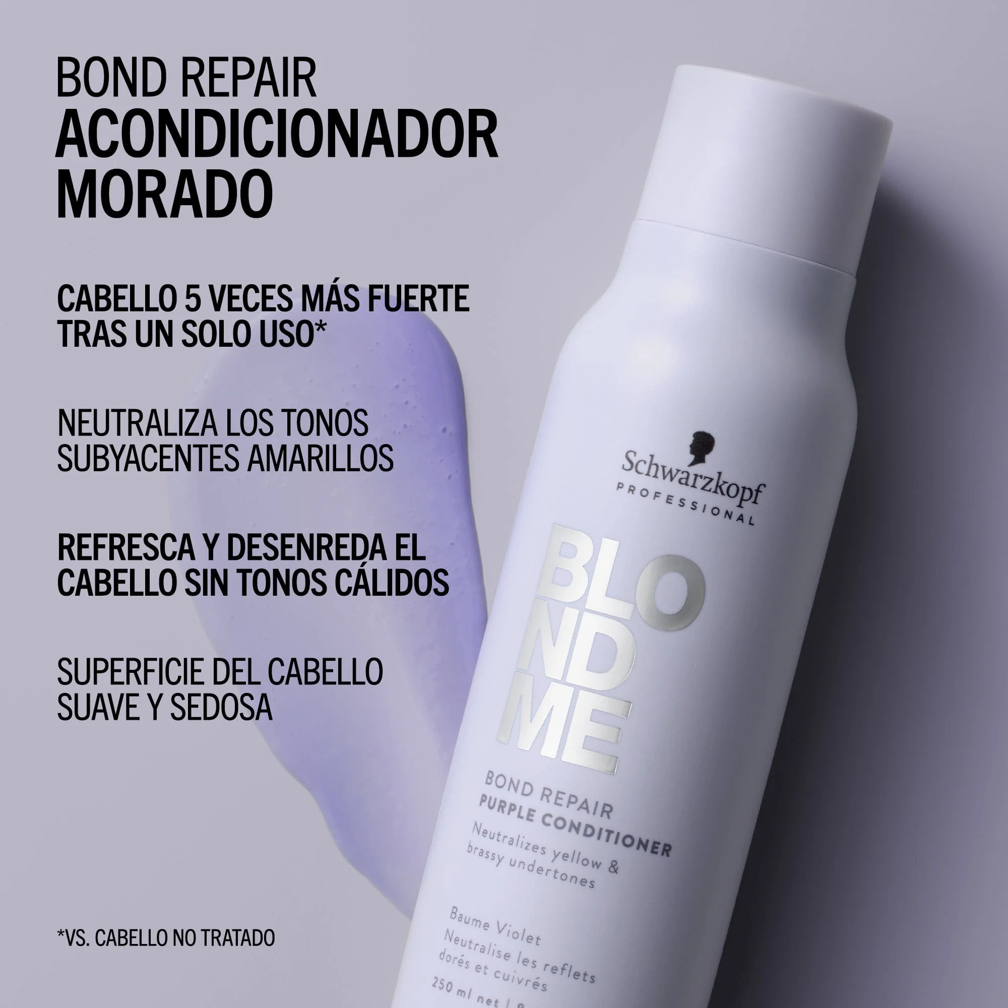 Acondicionador Morado Bond Repair de BLONDME 250ml - Image 3