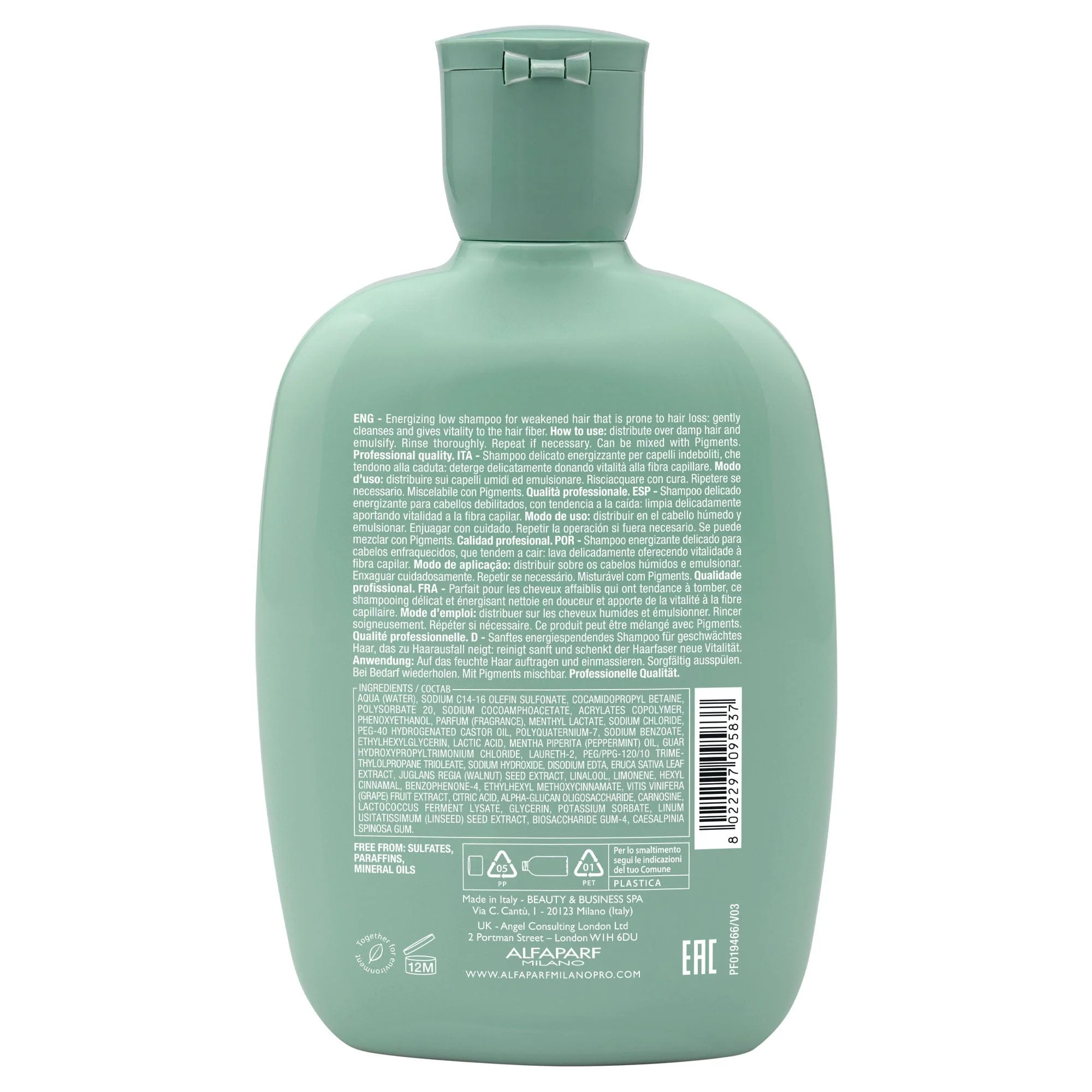 Alfaparf Semi di Lino Scalp Renew Energizing Low Shampoo 250 ml - Image 4