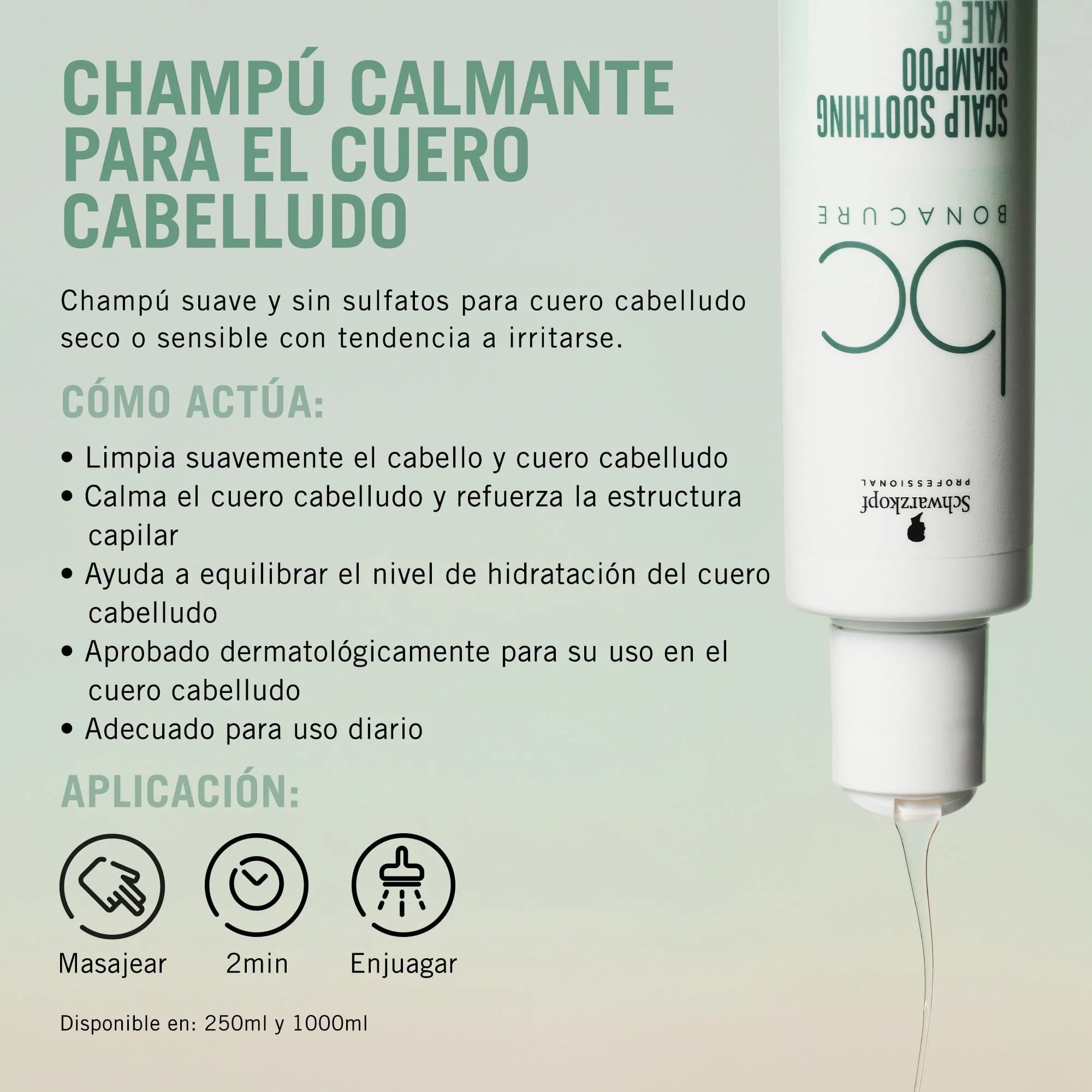 Bonacure Scalp Genesis Champú Calmante 1000ml - Image 2
