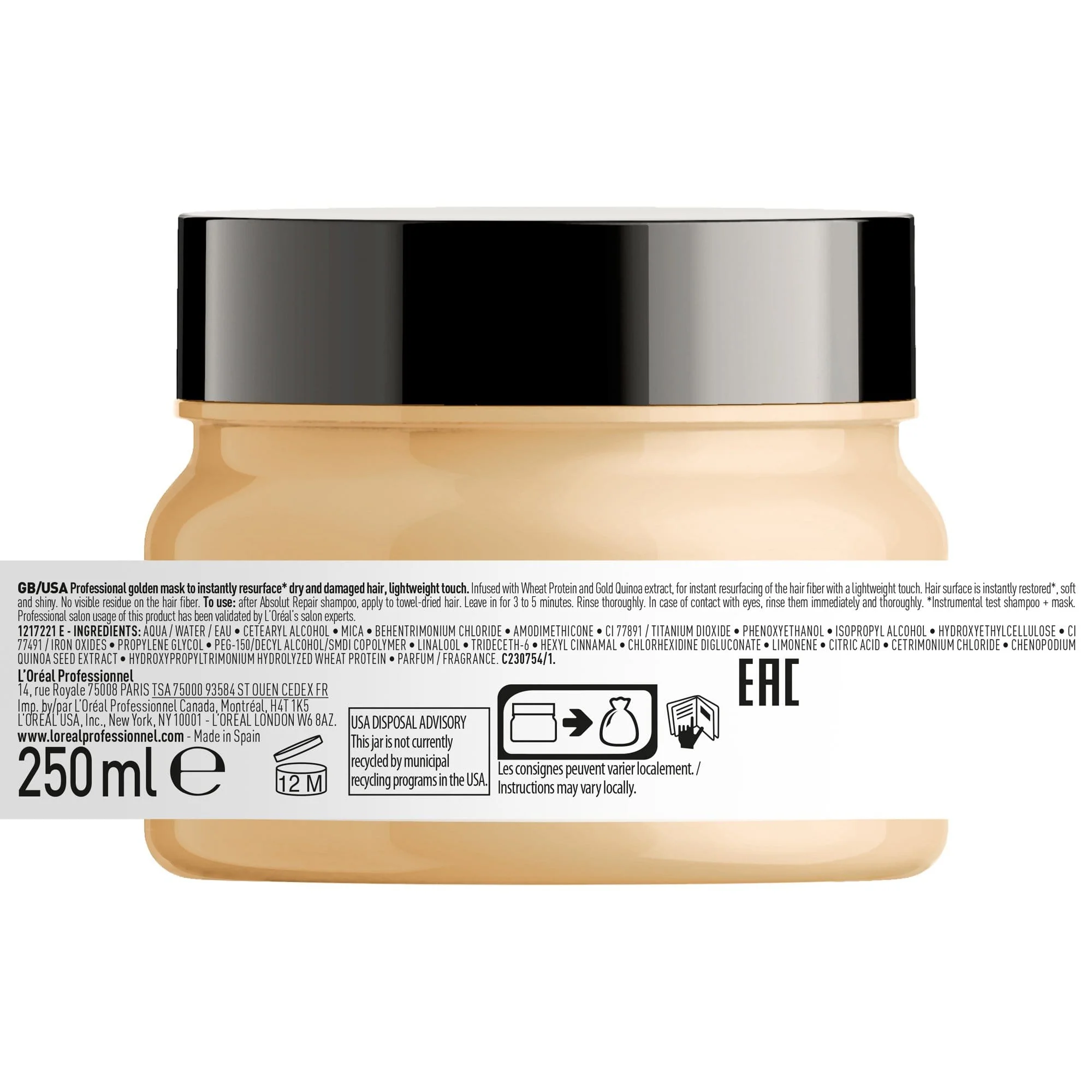 Mascarilla Dorada Absolut Repair 250ml - Image 5