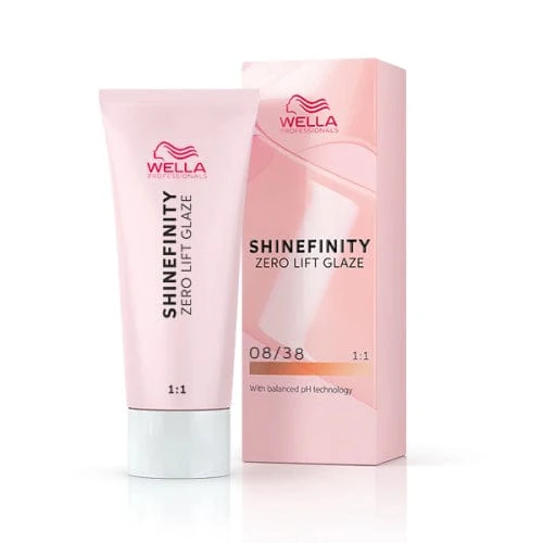 Shinefinity Wella 08/38 Rubio Claro Dorado Perla -60ML