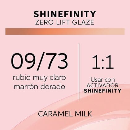 Shinefinity Wella 09/73 Rubio Muy Claro Marrón Dorado -60ML - Image 7