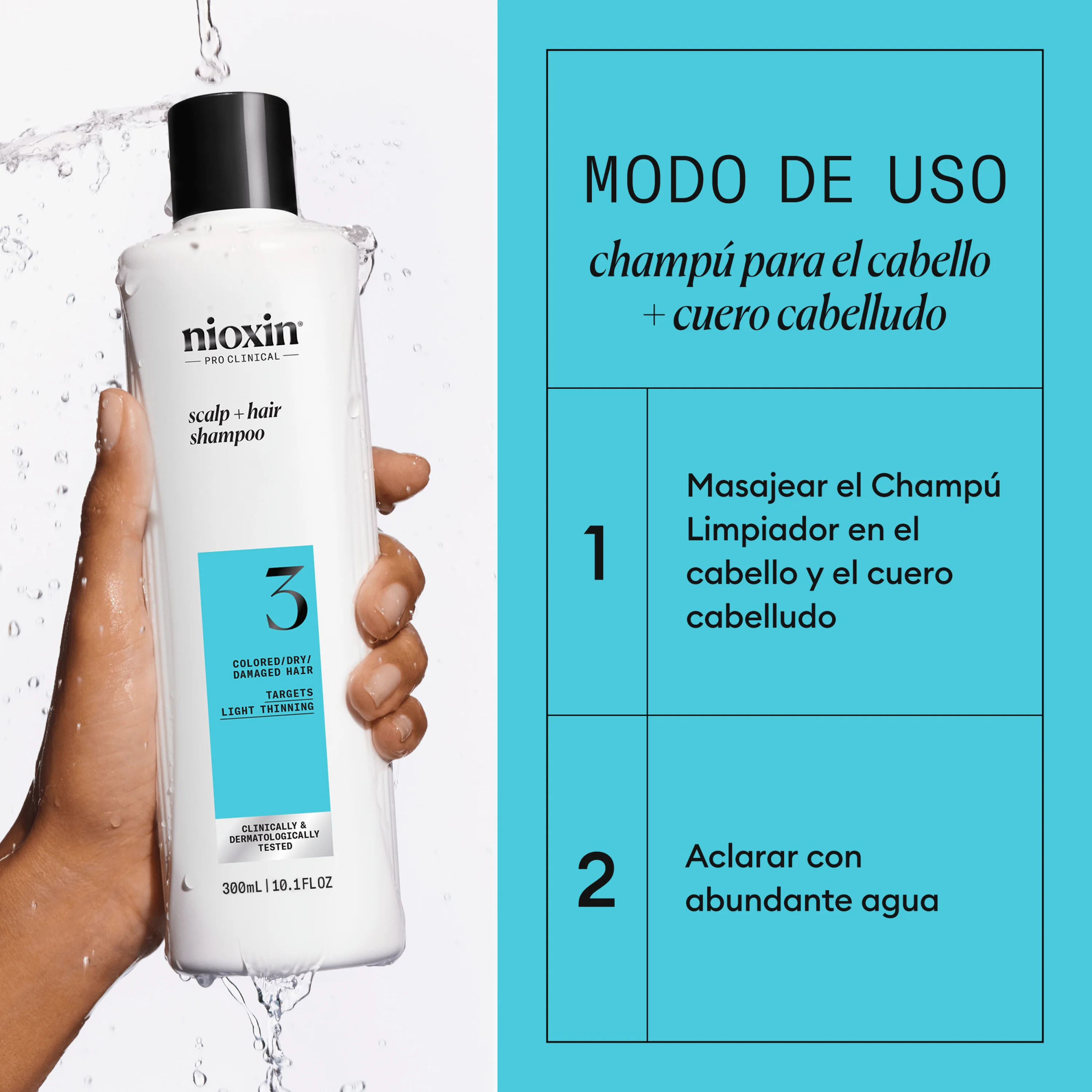 SYSTEM 3 CLEANSER Champú Step 1 Cabello Teñido 300ml - Image 9