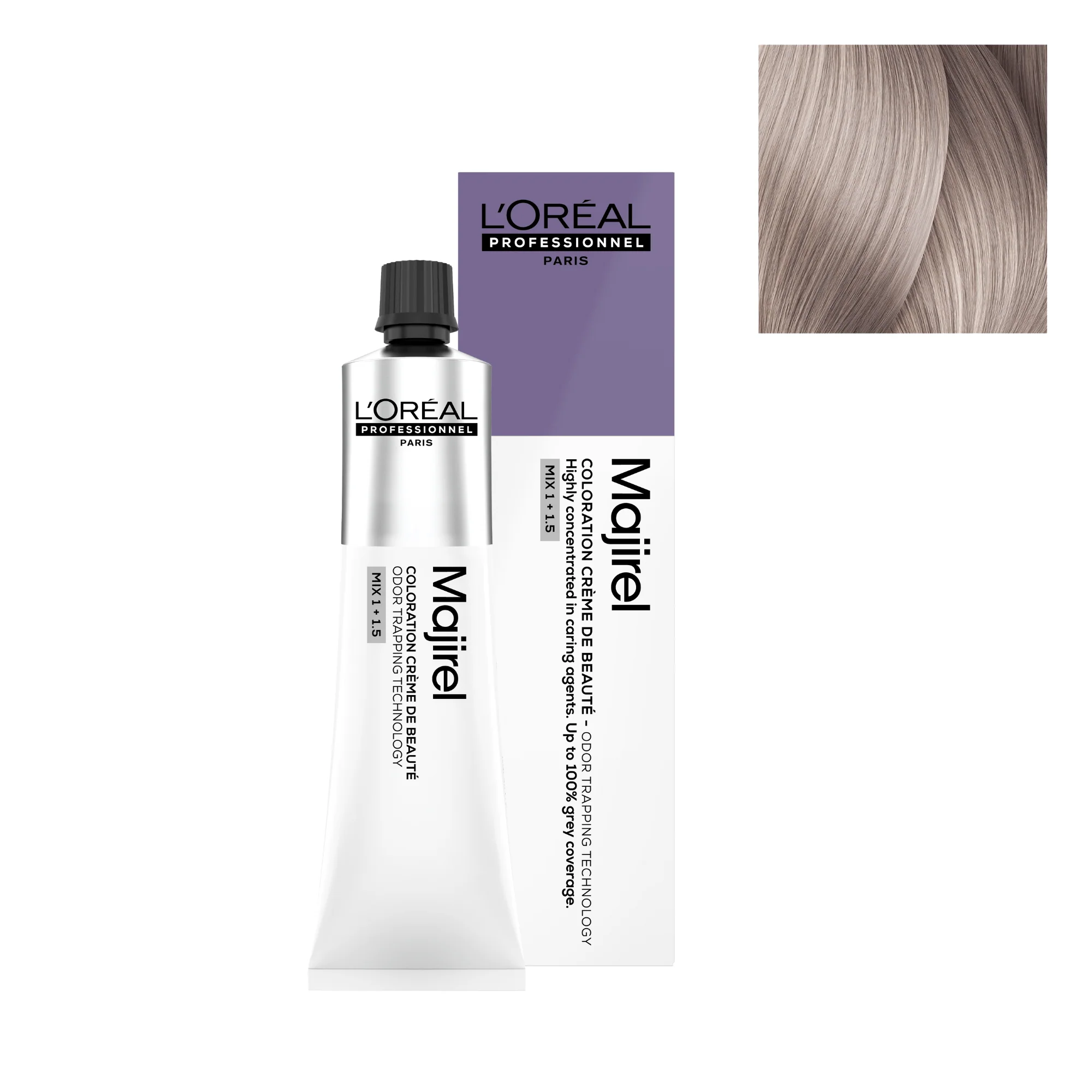 Tinte Majirel 10.21 - 60ml | Negro Irisado Ceniza - L'Oréal Professionnel
