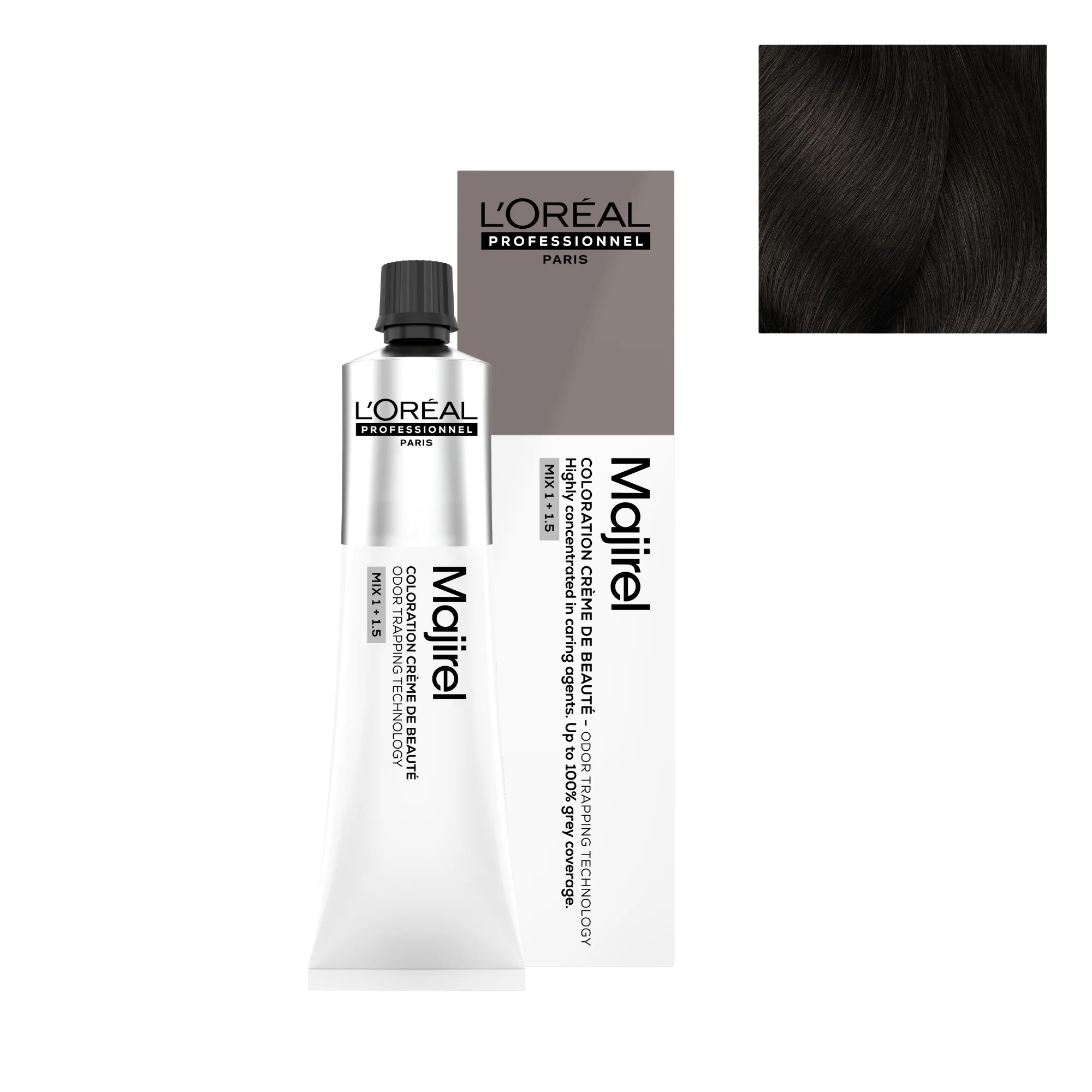 Tinte Majirel 4.15 - 60ml | Castaño Ceniza Caoba - L'Oréal Professionnel