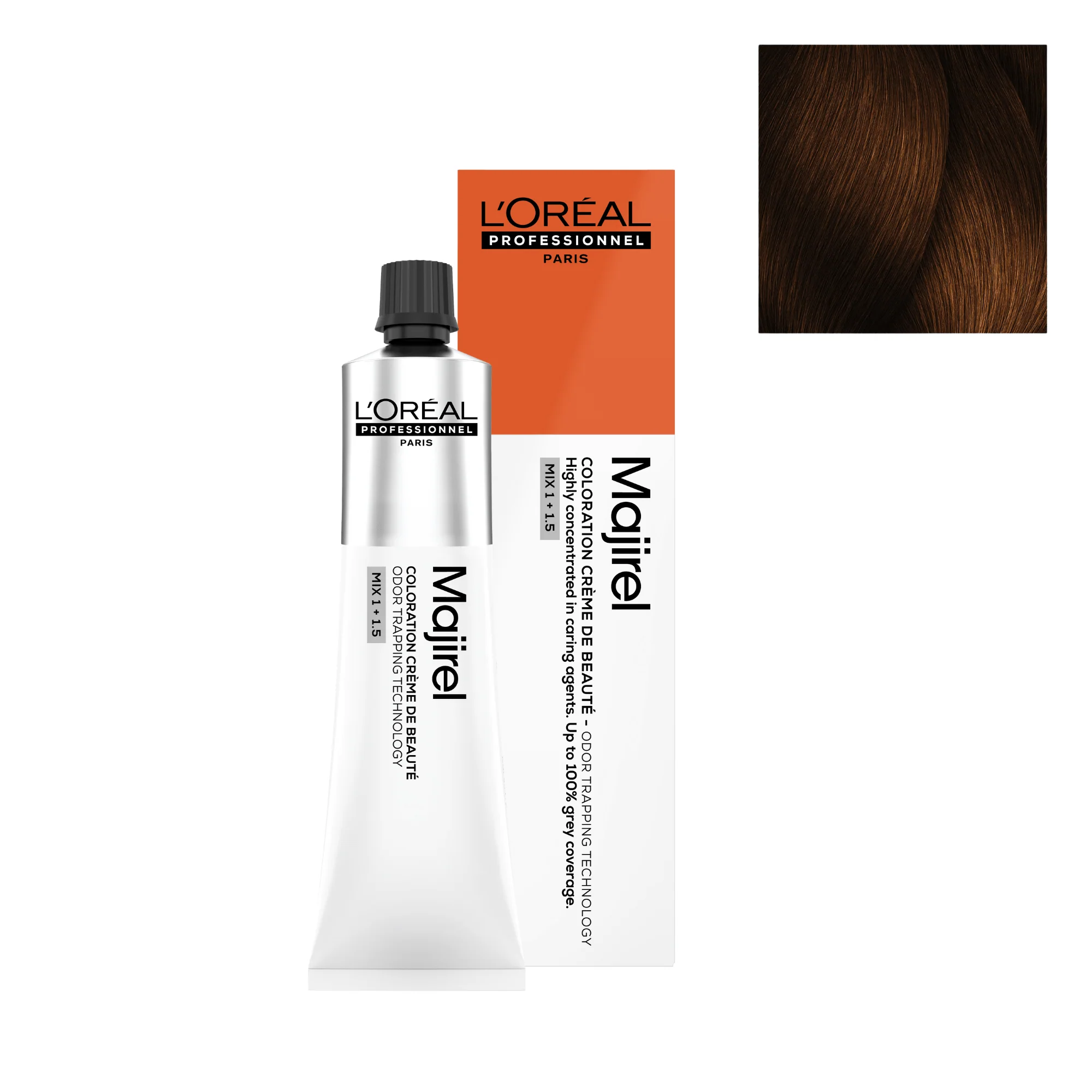 Tinte Majirel 4.45 - 60ml | Castaño Cobrizo Caoba - L'Oréal Professionnel