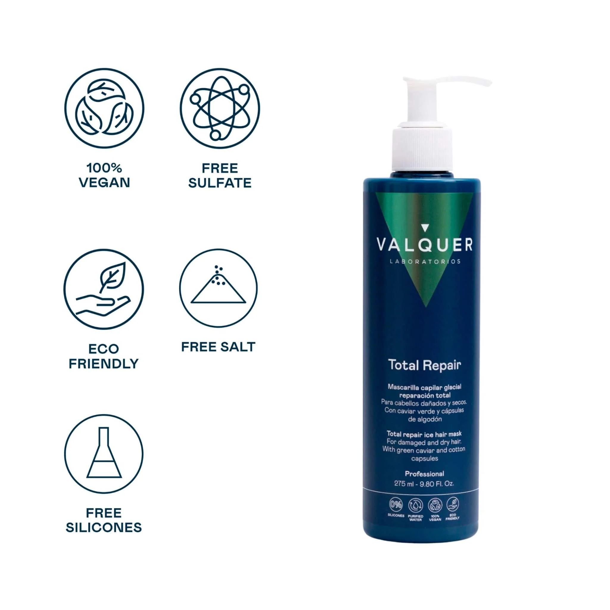 VALQUER MASCARILLA CAPILAR GLACIAL REPARACION TOTAL 275 ML - Image 2