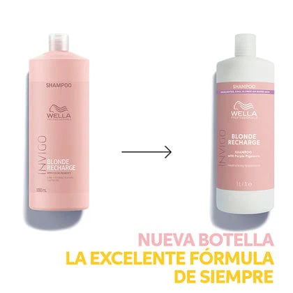 Wella Invigo - Champú BLONDE RECHARGE cabello rubio 1000 ml - Image 2